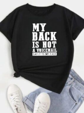 Unisex My Back Is Not A Voicemail crew neck t-shirt